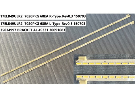 Vestel 49FB7500, Vestel 49FB8500, Vestel 49UB7950, Vestel 49UB1907, 17ELB49ULR2 7020PKG 68EA R-Type, 17ELB49ULR2 7020PKG 68EA L-Type, Televizyon Panel ledleri